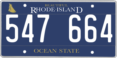 RI license plate 547664