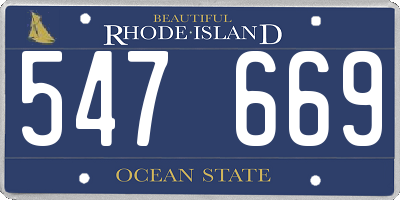 RI license plate 547669