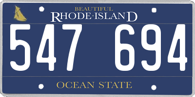 RI license plate 547694