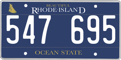 RI license plate 547695