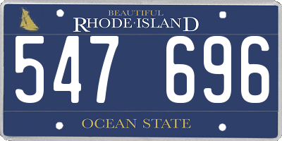 RI license plate 547696