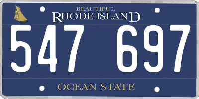 RI license plate 547697