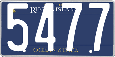 RI license plate 5477