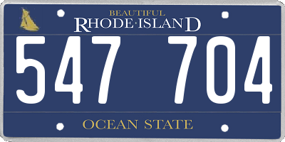 RI license plate 547704