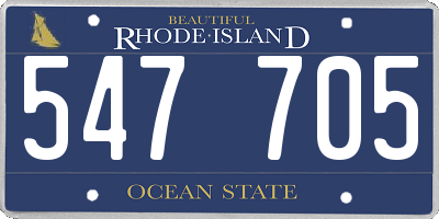 RI license plate 547705
