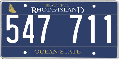 RI license plate 547711