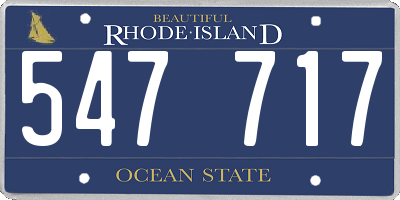 RI license plate 547717