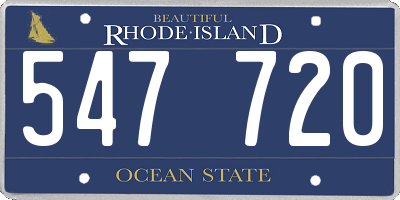 RI license plate 547720