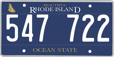 RI license plate 547722
