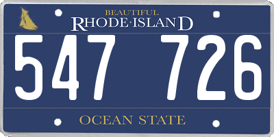 RI license plate 547726