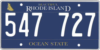 RI license plate 547727