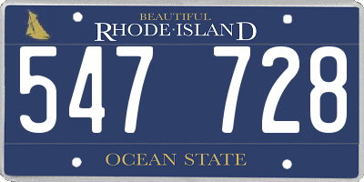 RI license plate 547728