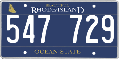RI license plate 547729