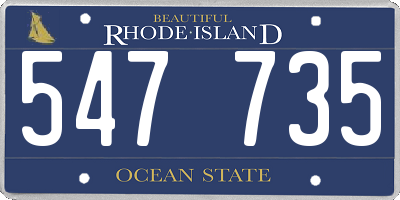RI license plate 547735