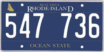 RI license plate 547736