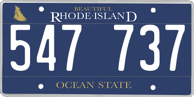 RI license plate 547737