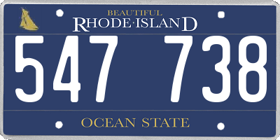 RI license plate 547738