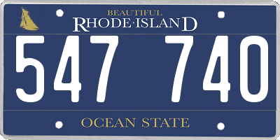 RI license plate 547740