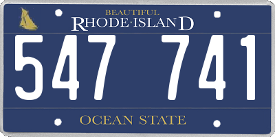 RI license plate 547741