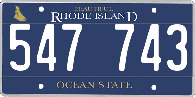 RI license plate 547743