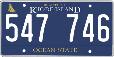 RI license plate 547746
