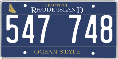 RI license plate 547748