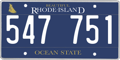 RI license plate 547751
