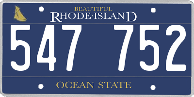 RI license plate 547752