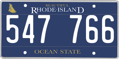 RI license plate 547766