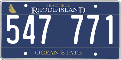 RI license plate 547771