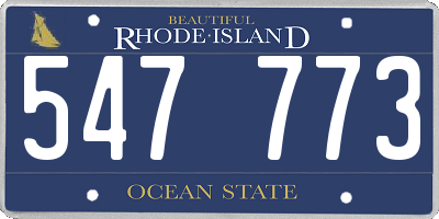 RI license plate 547773