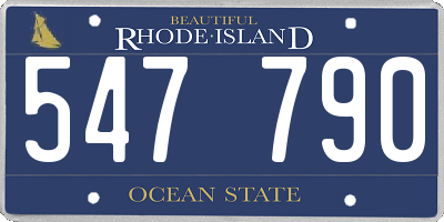 RI license plate 547790