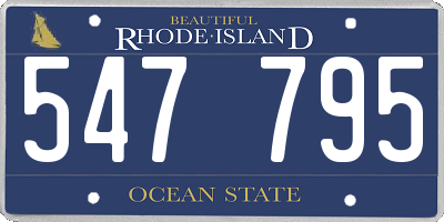 RI license plate 547795