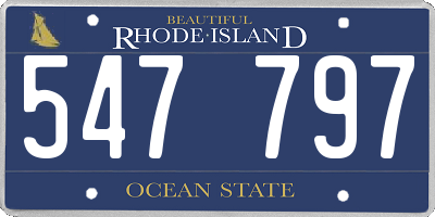 RI license plate 547797