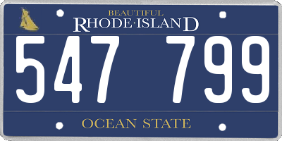 RI license plate 547799