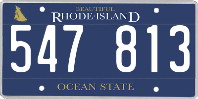 RI license plate 547813