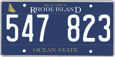 RI license plate 547823