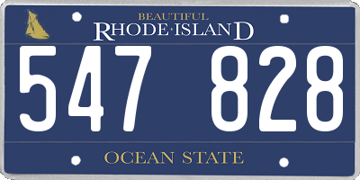 RI license plate 547828