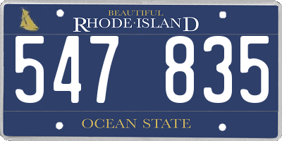 RI license plate 547835