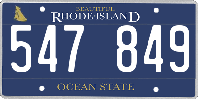 RI license plate 547849