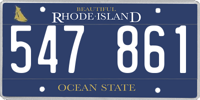 RI license plate 547861