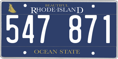 RI license plate 547871