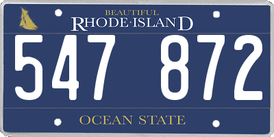 RI license plate 547872