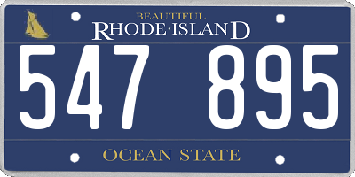 RI license plate 547895