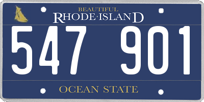 RI license plate 547901