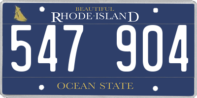 RI license plate 547904