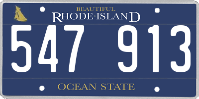 RI license plate 547913