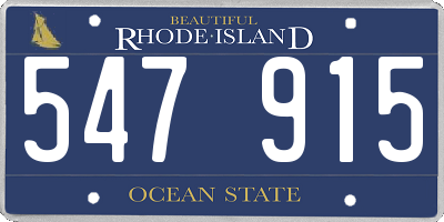 RI license plate 547915