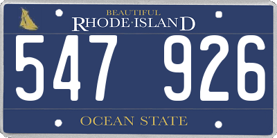 RI license plate 547926