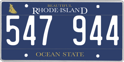 RI license plate 547944